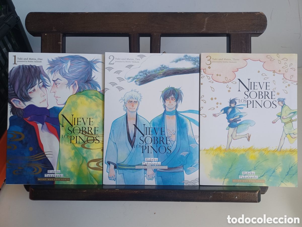 C&oacute;mics: Nieve sobre los pinos/Hidebu Takahashi/Serie completa 3 tomos/Manga BL/ Milky Way/ NUEVO A ESTRENAR