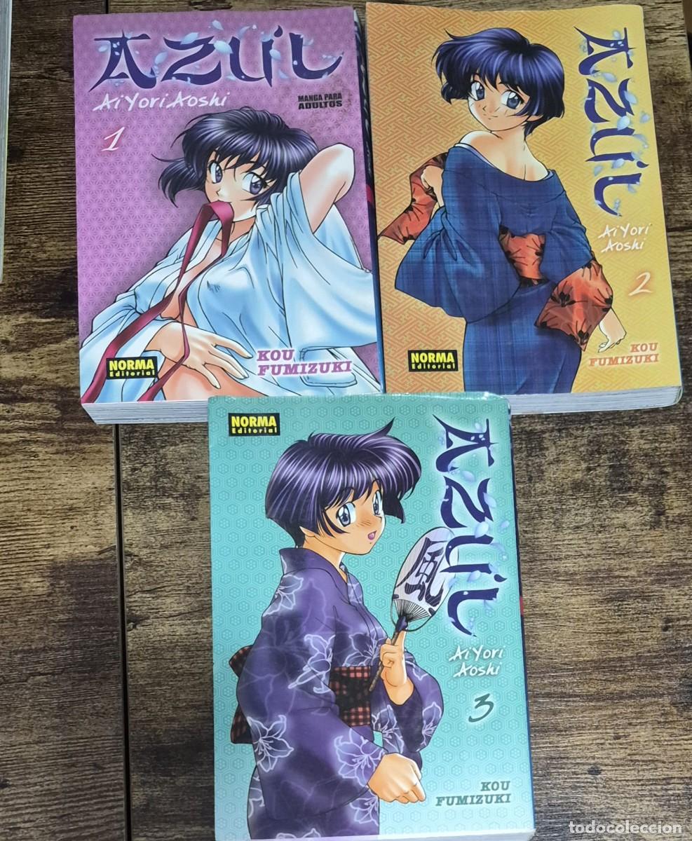C&oacute;mics: LOTE COLECCI&Oacute;N 'AZUL' - AIYORI AOSHI; 3 TOMOS CONSECUTIVOS, MANGA, C&Oacute;MIC