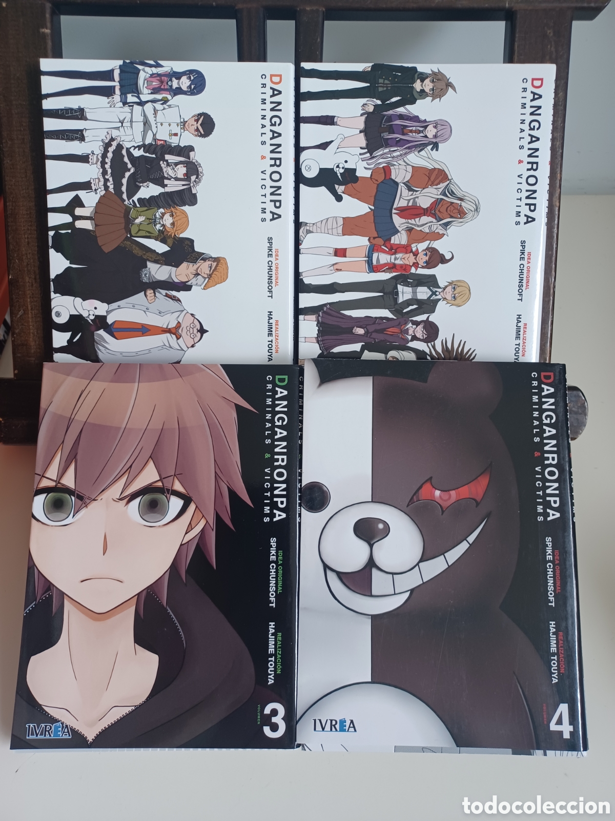 C&oacute;mics: Danganropa Criminals and Victims/ Serie completa 4 tomos/ Shonen/ Ivrea/ NUEVO A ESTRENAR