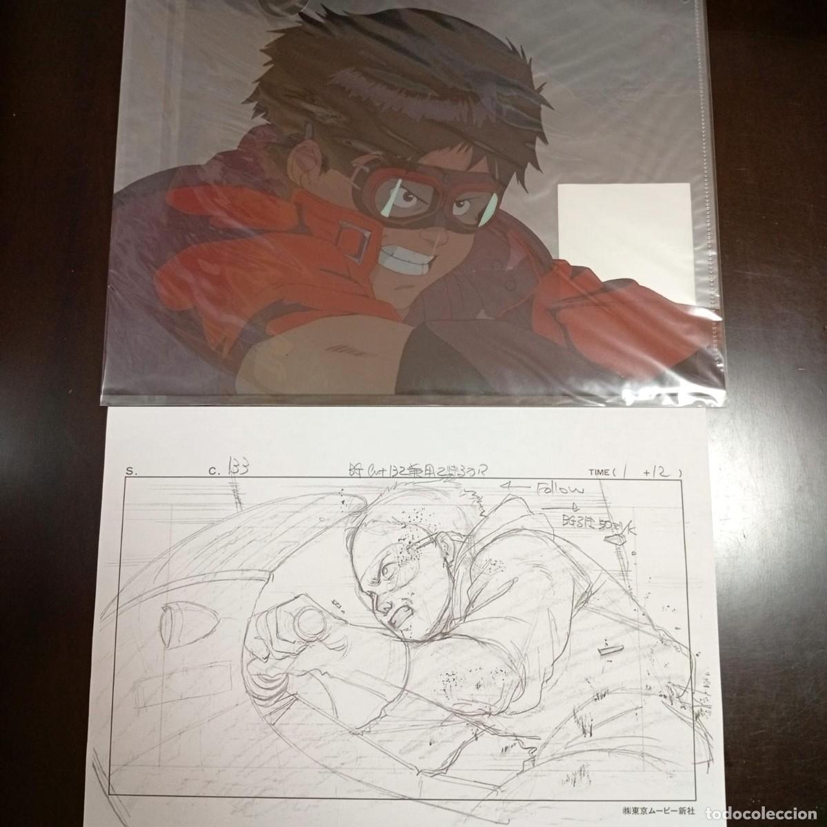 C&oacute;mics: AKIRA ANIMATION CEL REPRODUCTION CEL + SKETCH DOUGA 1988 Katsuhiro Otomo anime
