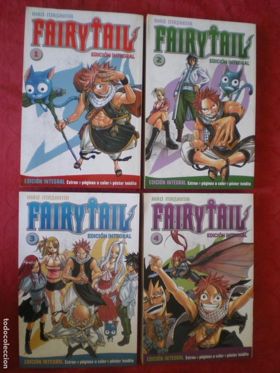 C&oacute;mics: FAIRY TAIL. HIRO MASHIMA. EDICI&Oacute;N INTEGRAL, TOMOS 1, 2, 3 Y 4. SALVAT.