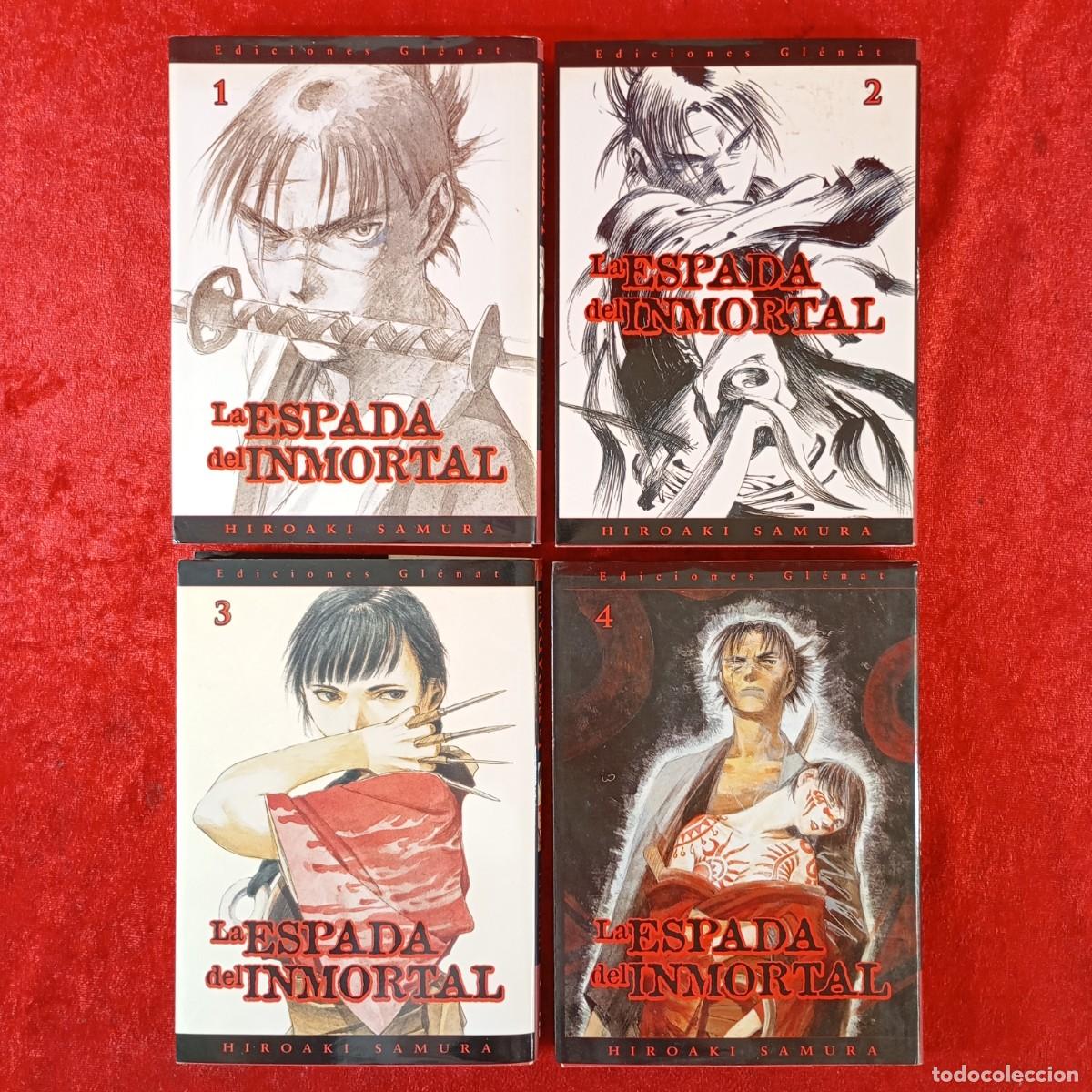 C&oacute;mics: LA ESPADA DEL INMORTAL - HIROAKI SAMURA - EDICIONES GL&Eacute;NAT - 1, 2, 3 Y 4 - 4 COMICS MANGA / 6018