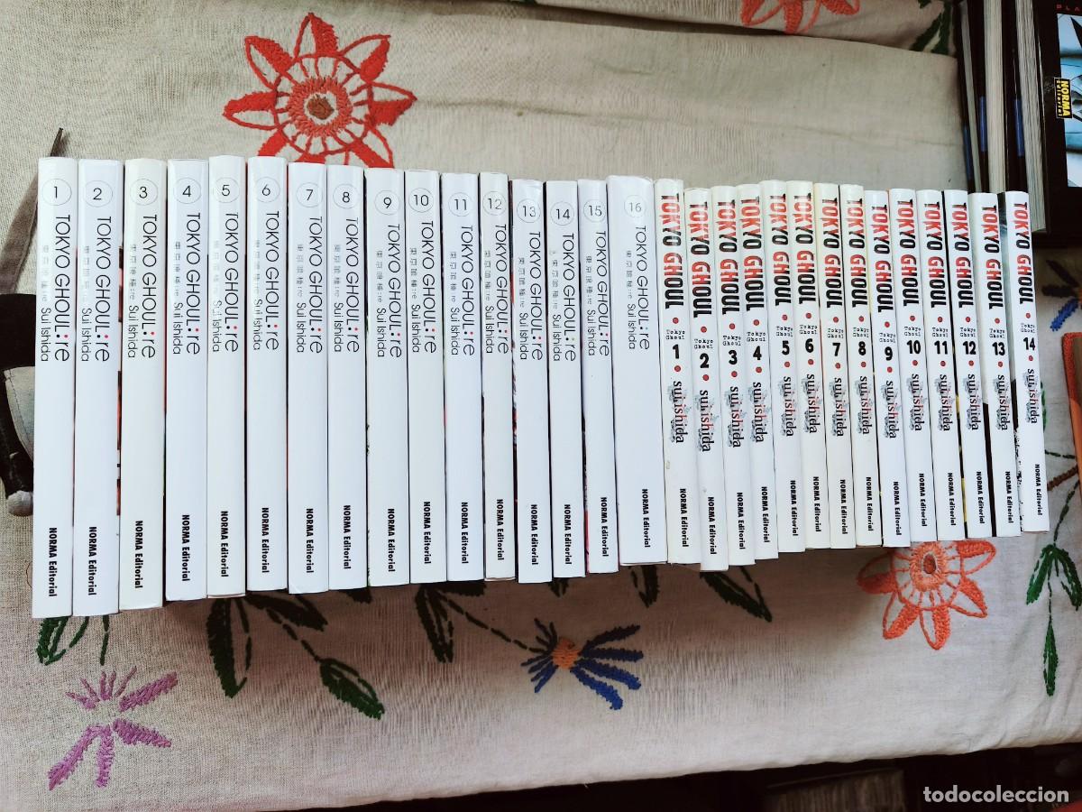 C&oacute;mics: Colecci&oacute;n Tokyo Ghoul y Tokyo Ghoul: Re. Completas. N&uacute;meros 1 al 14 y 1 a 16. Sui Ishida. Norma.