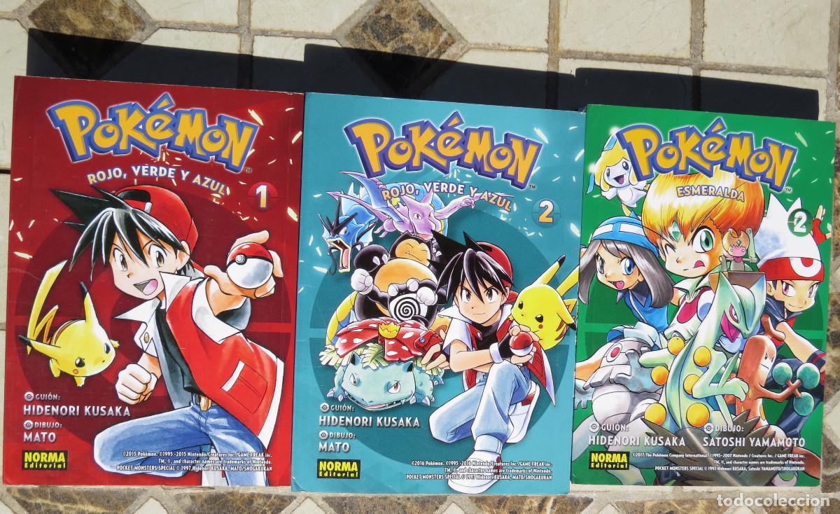 C&oacute;mics: Pokemon Lote Esmeralda Rojo Verde y Azul 1 2 16 Norma Editorial Mato Hidenori Kusaka