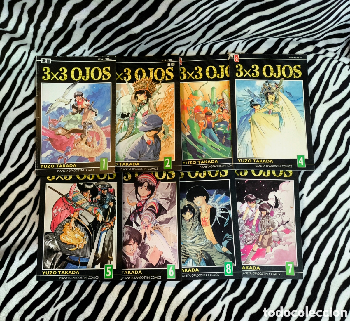 C&oacute;mics: Manga 3x3 Ojos (3x3 Eyes) - 1&ordf; Parte Completa (N&ordm; 1 al 8) - Kodansha / Planeta 1993