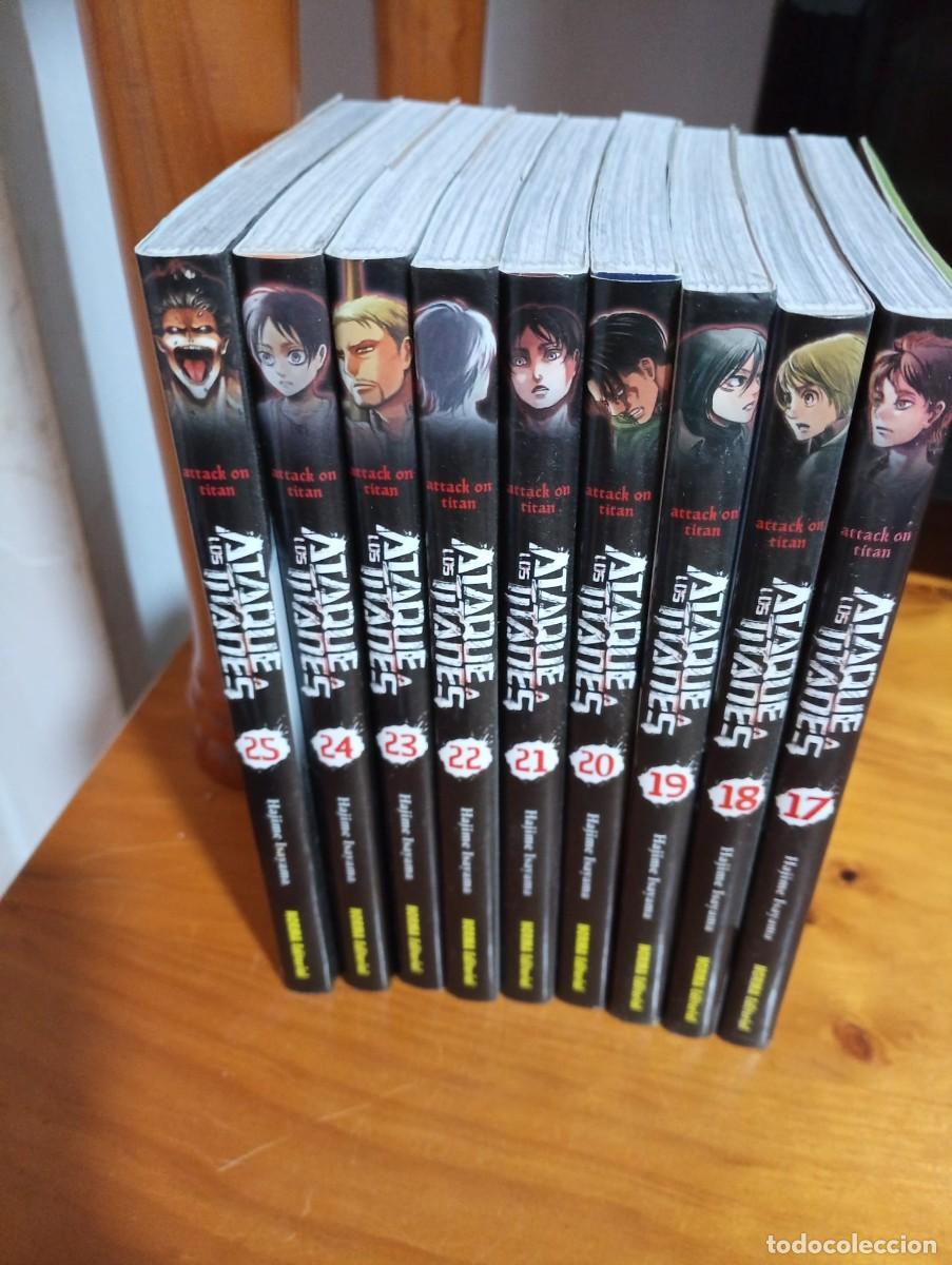 C&oacute;mics: Lote manga Ataque a los titanes