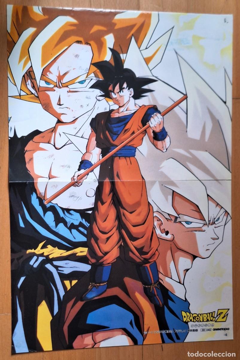 C&oacute;mics: CARTEL /LAMINA MANGA GRANDE DIBUJOS DRAGON BALL - DOBLE CARA 54 X 42