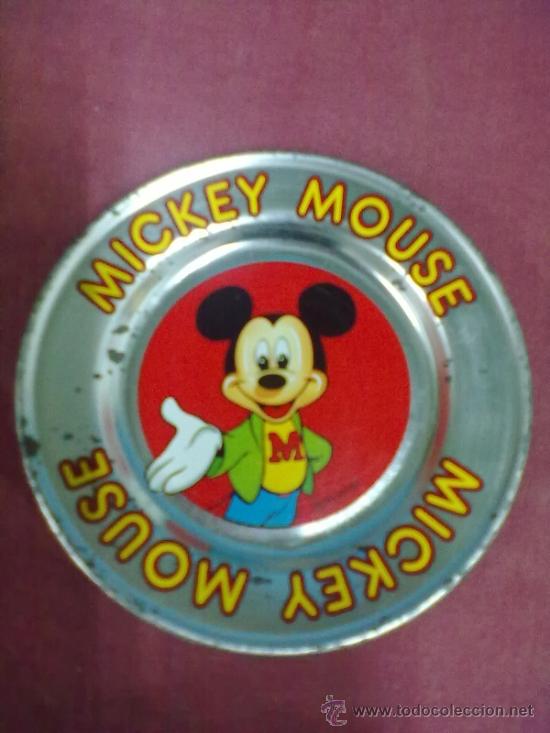 C&oacute;mics: PLATITO DE CHAPA DISNEY Y FIGURA MICKEY MOUSE KELLOG CO. - Foto 3