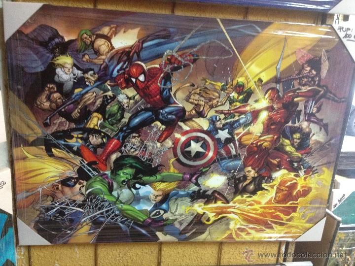 C&oacute;mics: CUADRO REPRODUCCI&Oacute;N DE 70X50 cm COMIC SPIDERMAN y Superheroes Marvel - Foto 3