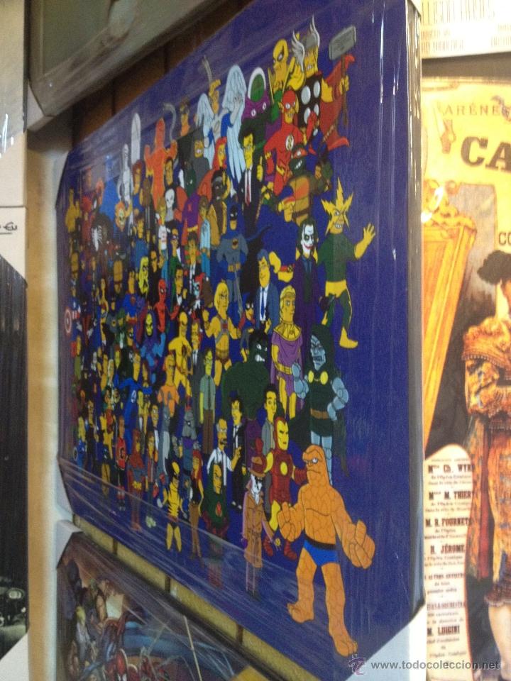 C&oacute;mics: CUADRO REPRODUCCI&Oacute;N DE 70X50 cm COMIC Superheroes Marvel en SIMPSONS - Foto 4