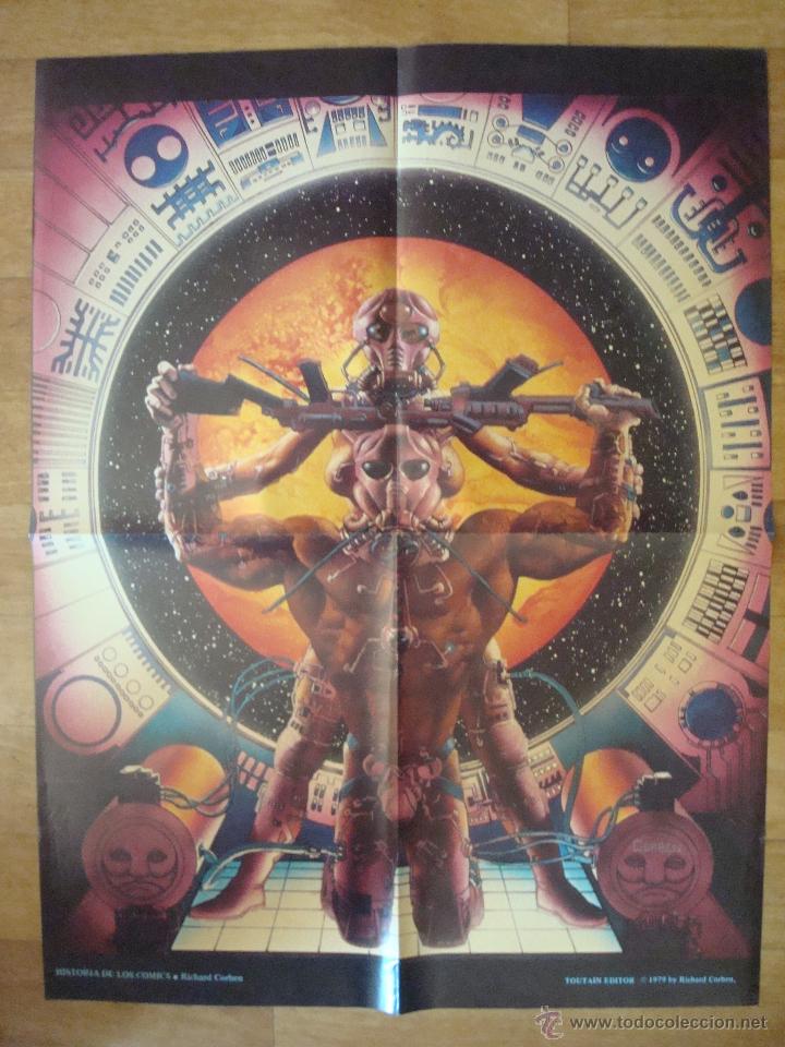 C&oacute;mics: POSTER RICHARD CORBEN. HISTORIA DE LOS COMICS. 1979 - Foto 1