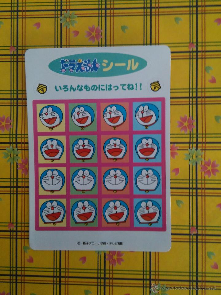 C&oacute;mics: doraemon tarjeta con 16 pegatinas - Foto 1