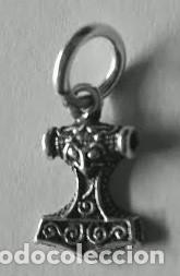 C&oacute;mics: colgante martillo thor en oro blanco 18kt - Foto 1