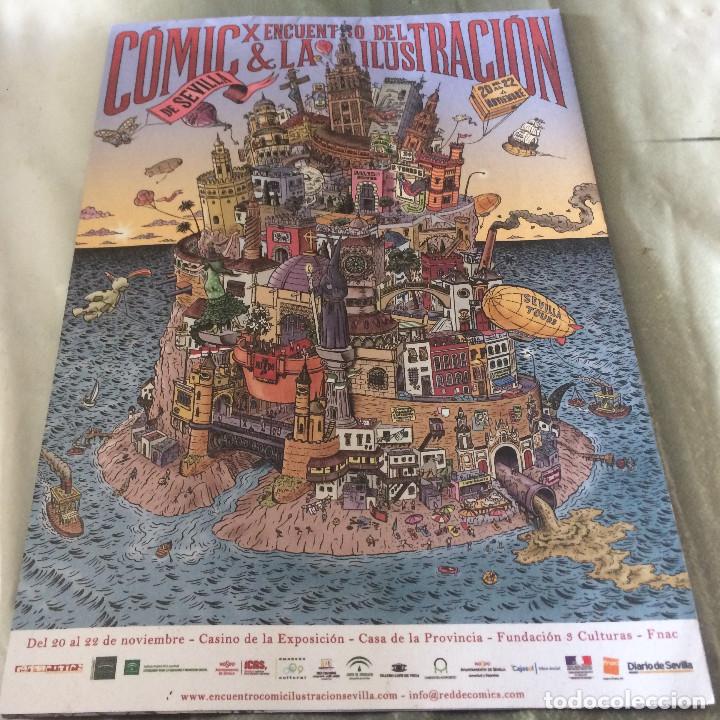 C&oacute;mics: Sal&oacute;n del C&oacute;mic de Sevilla 2010. Programa oficial desplegable. Nuevo. - Foto 1