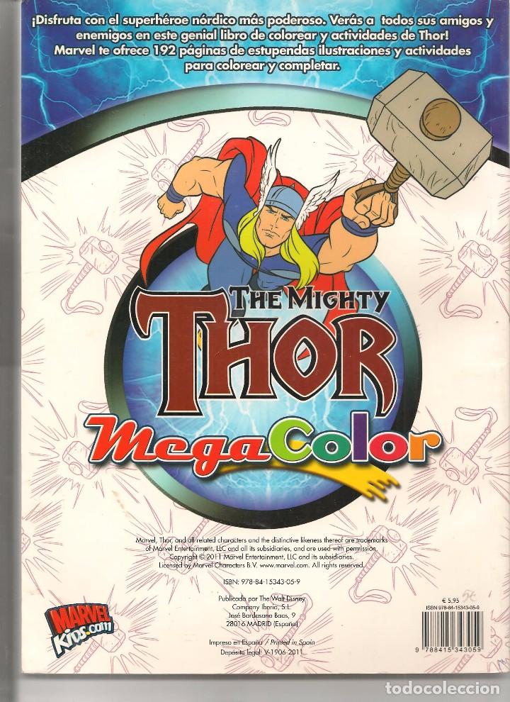 C&oacute;mics: THOR, THE MIGHTY.  MEGACOLOR. LIBRO PARA COLOREAR. MARVEL 2011. (C/A54) - Foto 2