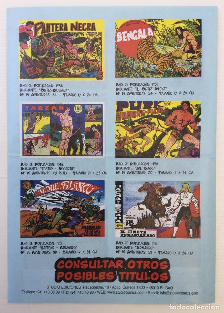 C&oacute;mics: Folleto publicitario Studio Ediciones Comics &ndash; 1998 - Foto 6