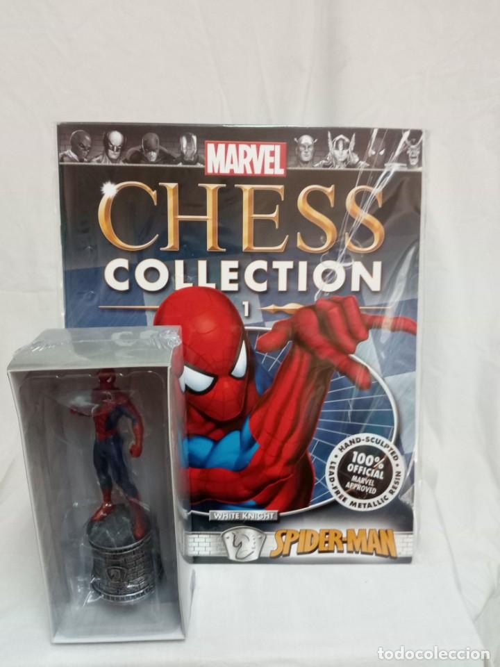 C&oacute;mics: Figura Ajedrez Marvel 1 Spiderman sin abrir. - Foto 1