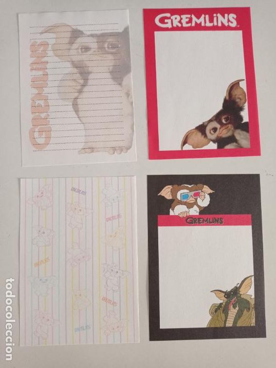 C&oacute;mics: gremlins memo letter notes collection 4 pieces - Foto 1
