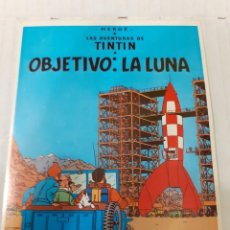 Cómics: HERGE - POSTAL DE TINTIN - OBJETIVO LA LUNA - REVERSO TIPO POSTAL ORIGINAL DE ED. JUVENTUD 1983