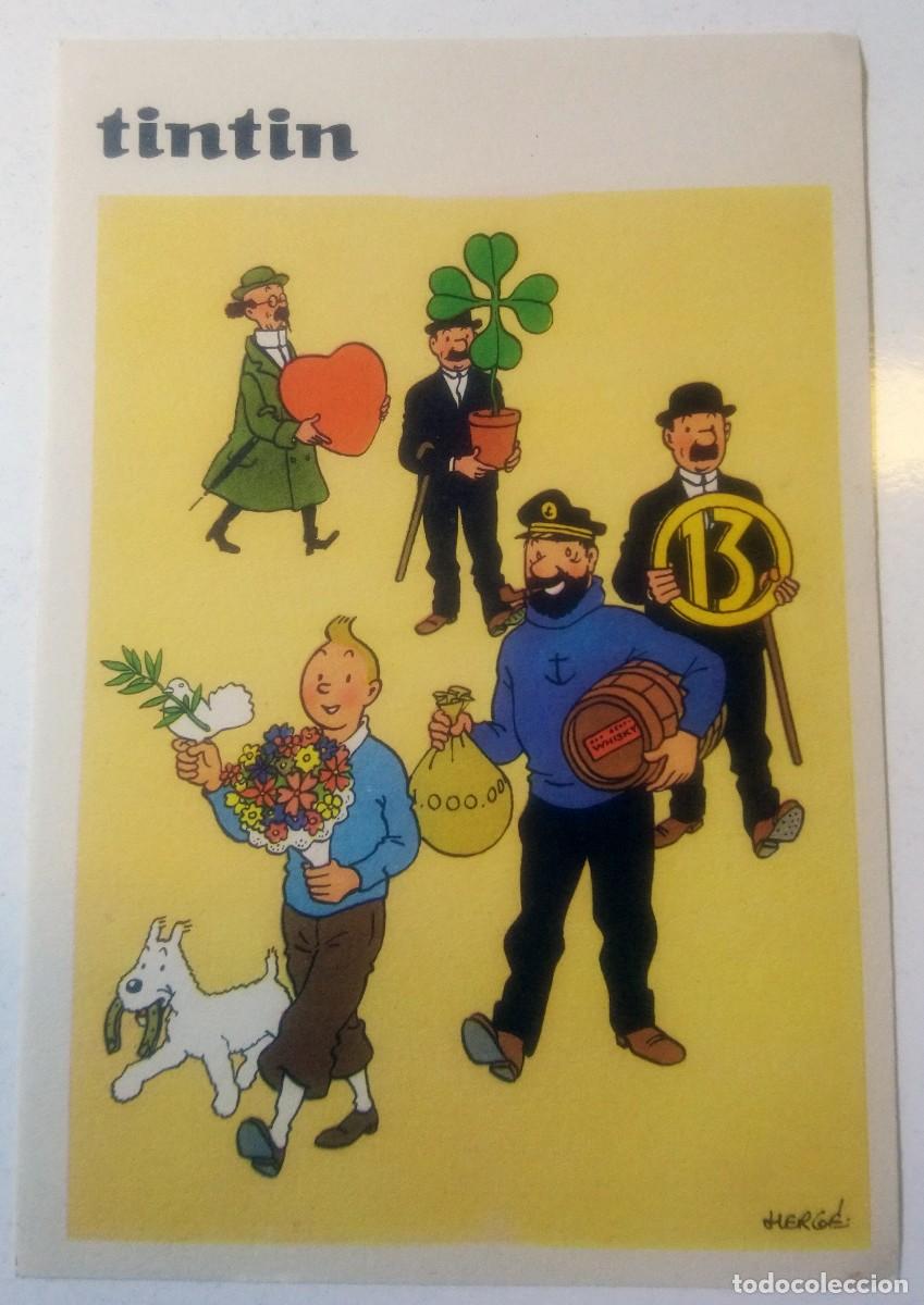 C&oacute;mics: TINTIN - POSTAL EN PAPEL - Foto 1