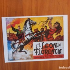 Cómics: FICHA - PORTADA DEL Nº 1 DE EL LEON DE FLORENCIA (ALBUM) - BEITIA & ILLERA (149). Lote 401455869