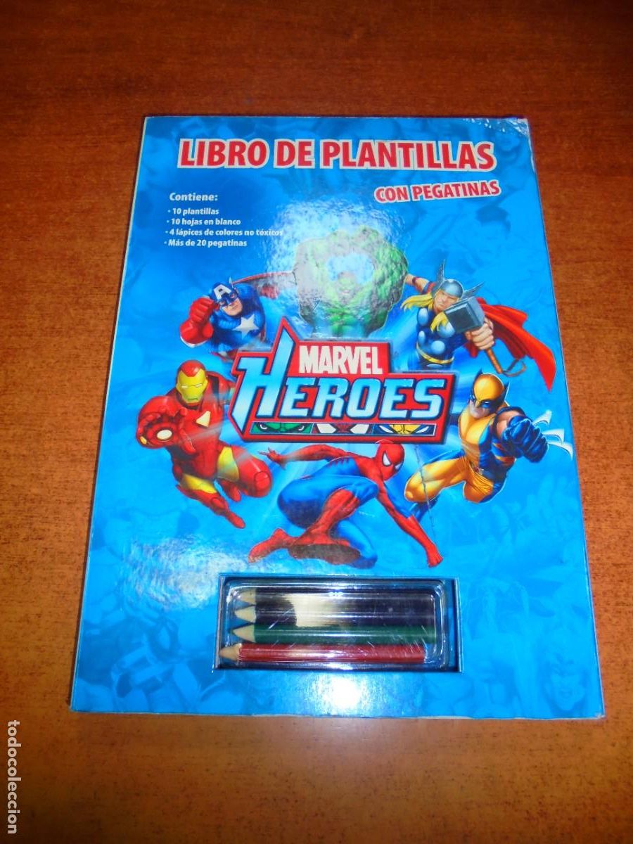 C&oacute;mics: LIBRO DE PLANTILLAS MARVEL (OJO, SIN PEGATINAS) - Foto 11
