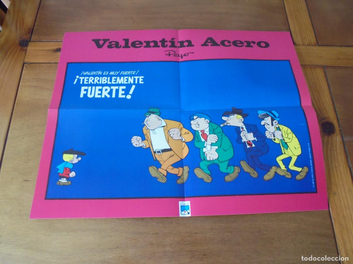 C&oacute;mics: POSTER COMIC: VALENT&Iacute;N ACERO (BENITO SANS&Oacute;N, O B&Ecirc;NOIT BRISEFER), DE PEYO - Foto 1