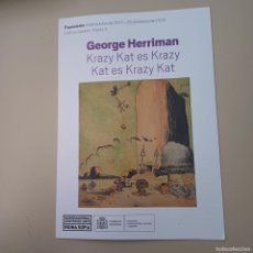 Cómics: TRÍPTICO EN ESPAÑOL EXPOSICIÓN MUSEO REINA SOFÍA GEORGE HERRIMAN KRAZY KAT IS KRAZY PERSONAJE CÓMIC