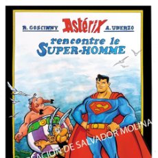 Cómics: SUPERMAN Y ASTERIX. PRINT DE UNA PORTADA FICTICIA DEL ENCUENTRO DE LOS DOS PERSONAJES