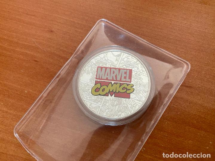 C&oacute;mics: MONEDA MARVEL BA&Ntilde;ADA EN PLATA EDICION LIMITADA THOR ENCAPSULADA (P1) - Foto 2