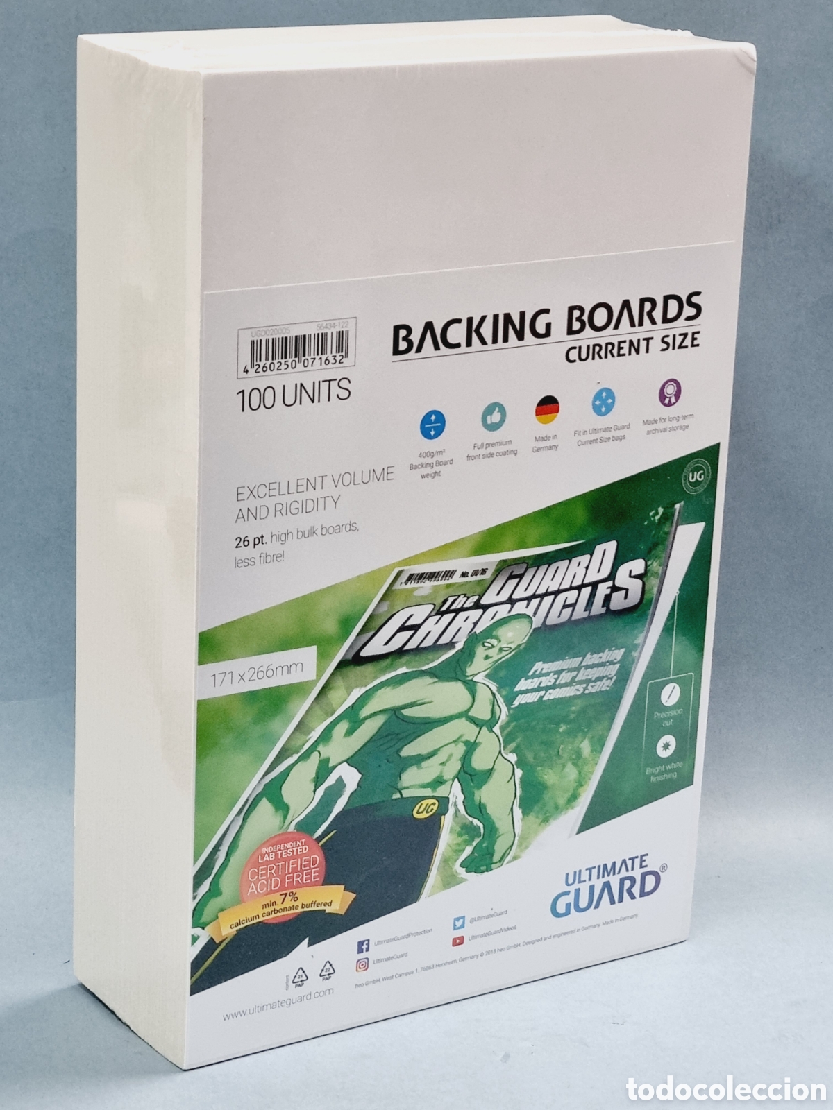 C&oacute;mics: BACKING BOARDS CURRENT SIZE 400g TAPAS TRASERAS CARTON COMICS 177x266mm ULTIMATE GUARD