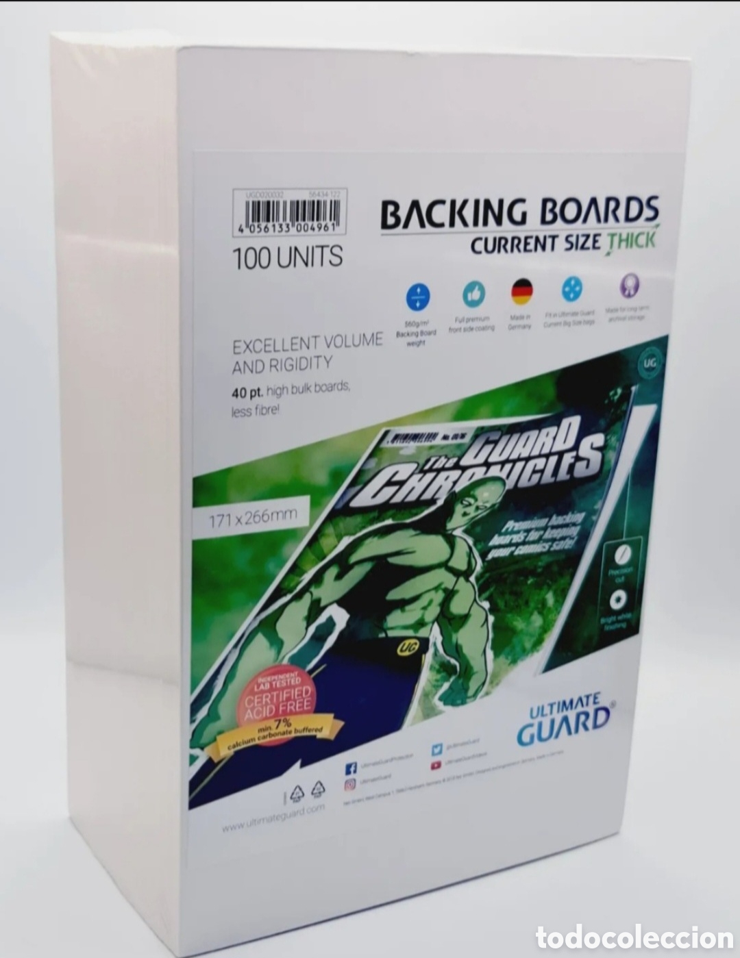 C&oacute;mics: ULTIMATE GUARD BACKING BOARDS CURRENT SIZE THICK 560g TAPAS TRASERAS COMICS 171x266mm HIGH BULK