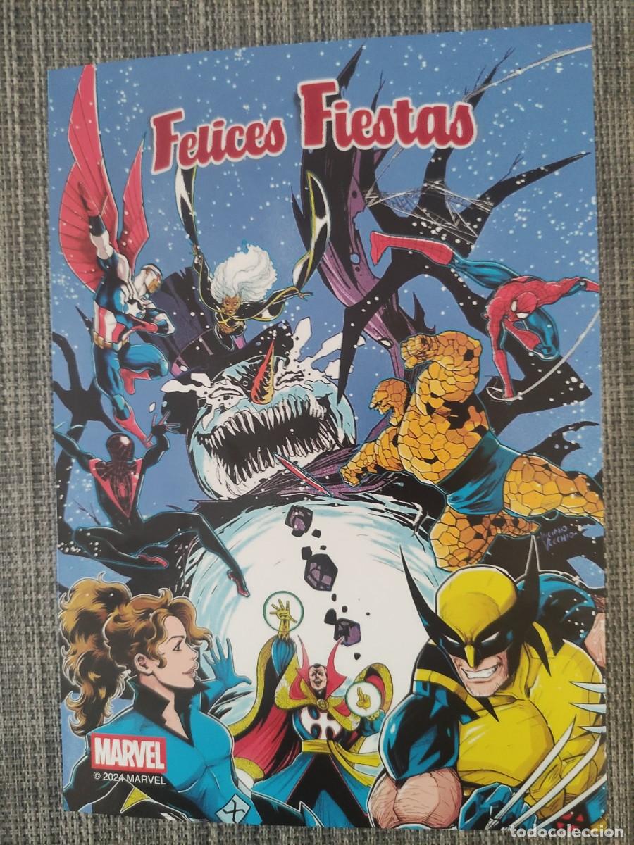 C&oacute;mics: LOTE 4 TARJETAS NAVIDE&Ntilde;AS PANINI/MARVEL - Foto 3