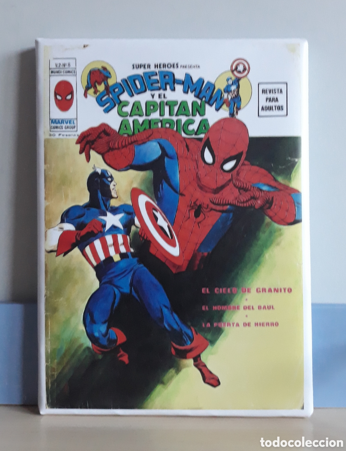 C&oacute;mics: Cuadro portada SPIDERMAN y CAPIT&Aacute;N AM&Eacute;RICA - Foto 1