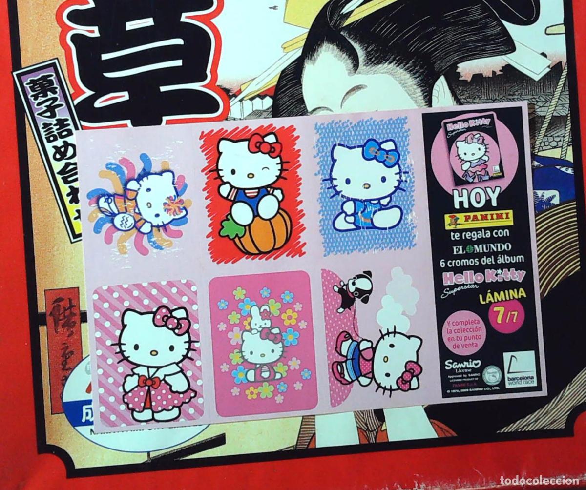 C&oacute;mics: HELLO KITTY LAMINA PANINI 6 CROMOS 7/7 - Foto 1
