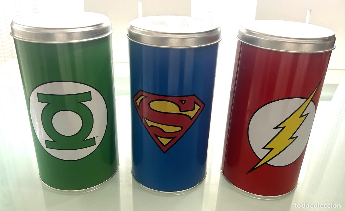 C&oacute;mics: PACK LOTE 3 latas DC Comics Superman, Linterna verde y Flash - Foto 1
