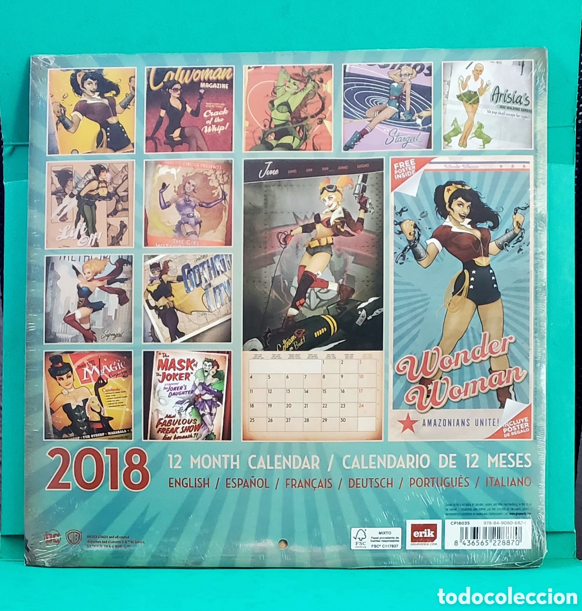 C&oacute;mics: BOMBSHELLS . DC COMICS. CALENDARIO 2018. - Foto 2