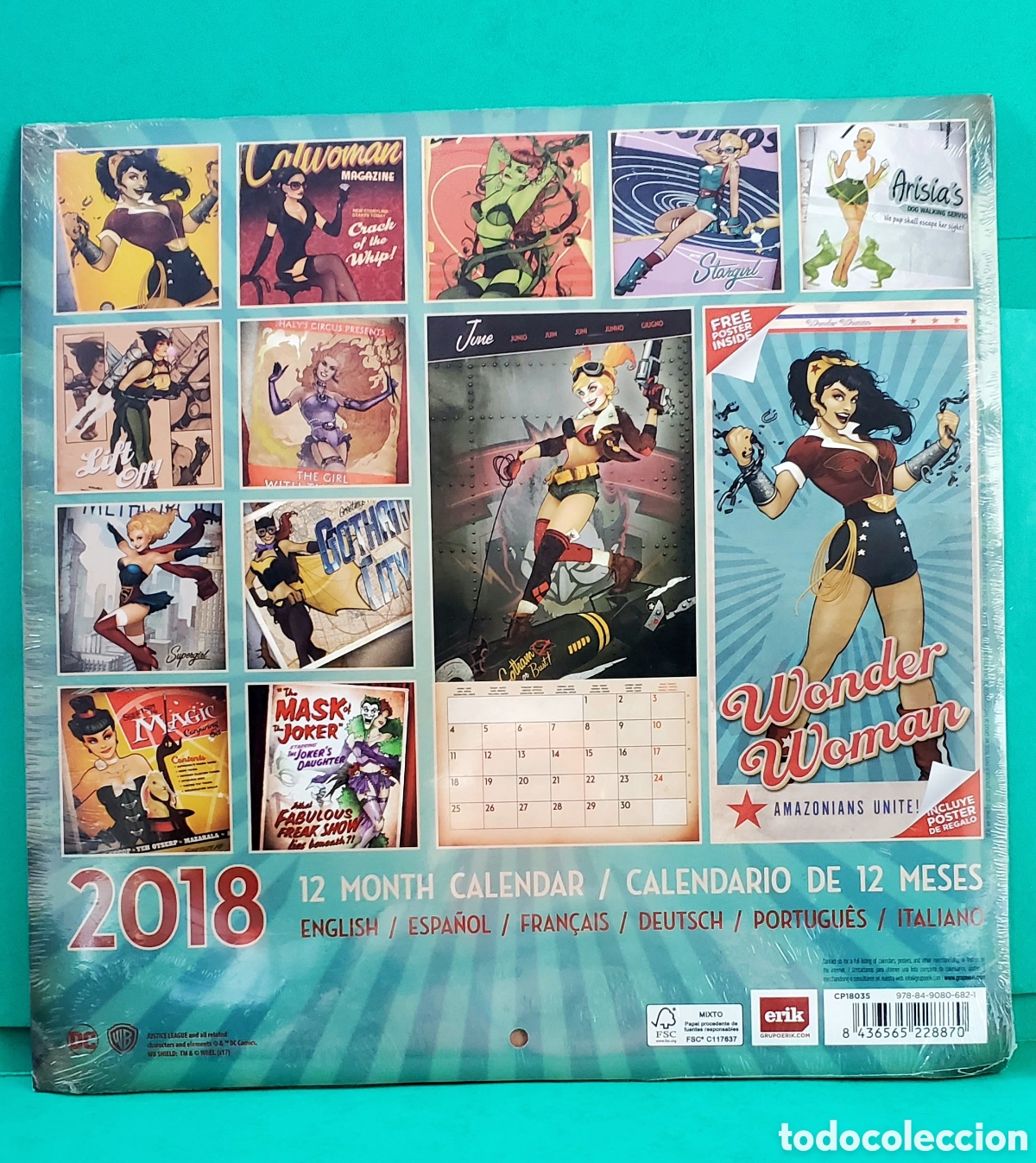 C&oacute;mics: BOMBSHELLS . DC COMICS. CALENDARIO 2018. - Foto 3