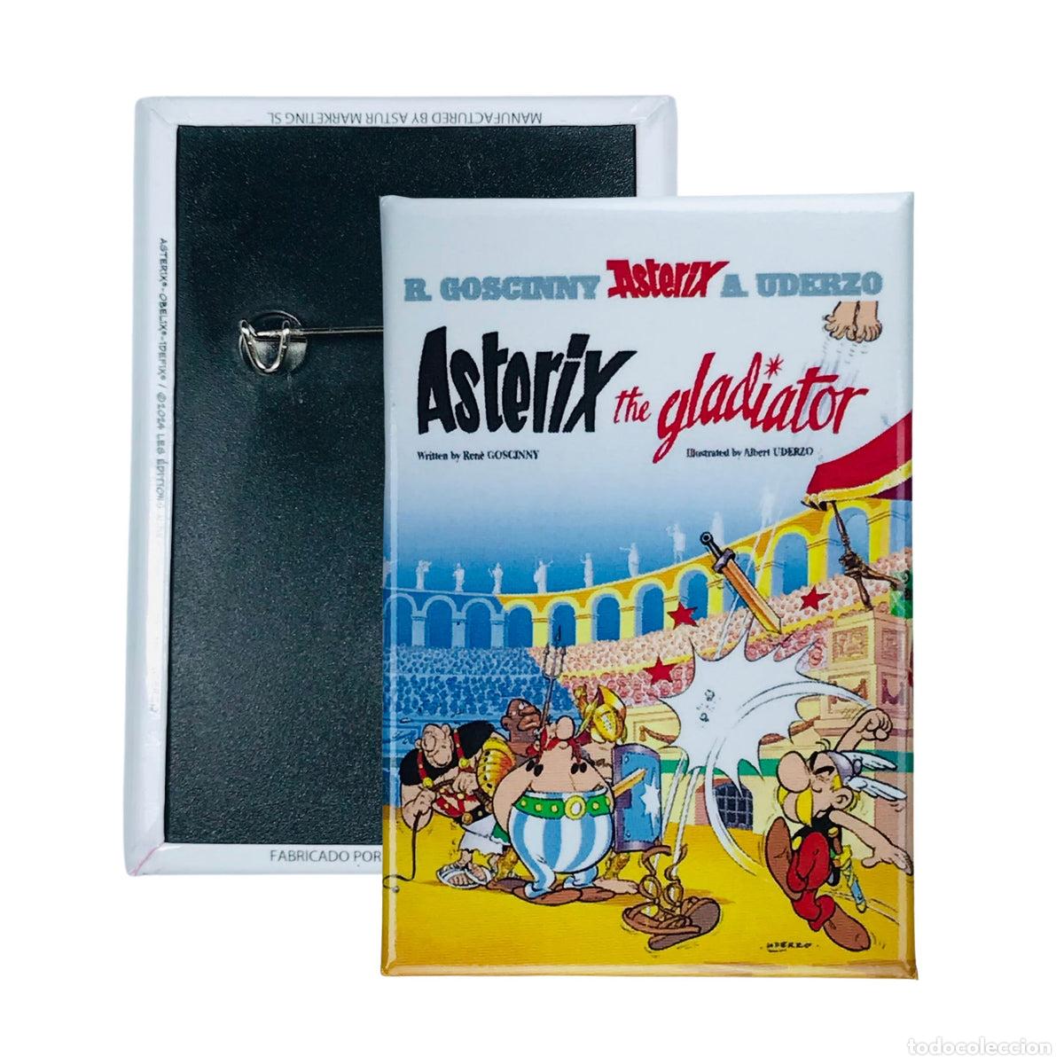 C&oacute;mics: Chapa &copy; 4 - Asterix the Gladiator - Portada Comic - Ingl&eacute;s - A#244 - Foto 1
