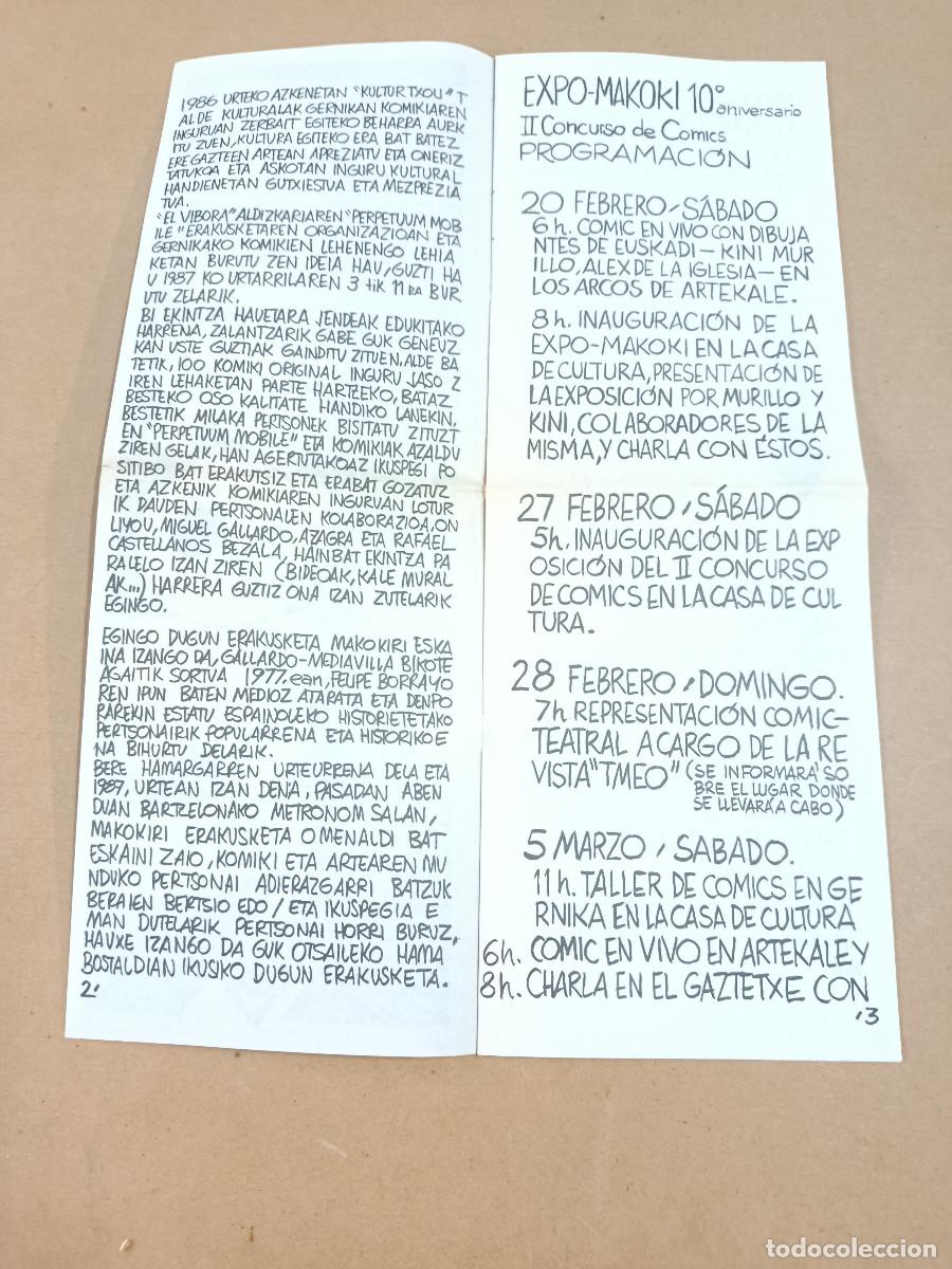 C&oacute;mics: PROGRAMA EXPO-MAKOKI 10&ordm; ANIVERSARIO - GERNIKA 1987 - Foto 2