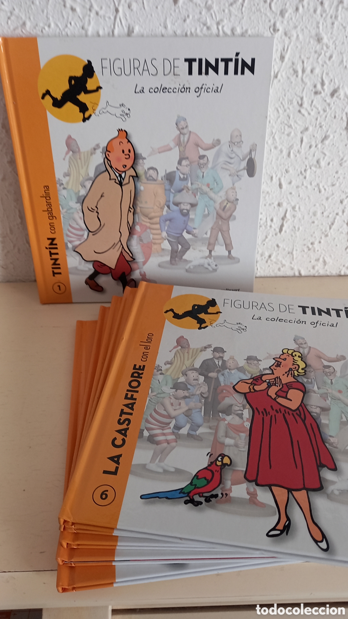 C&oacute;mics: TINTIN. Lote seis libros Colecci&oacute;n Oficial Figuras