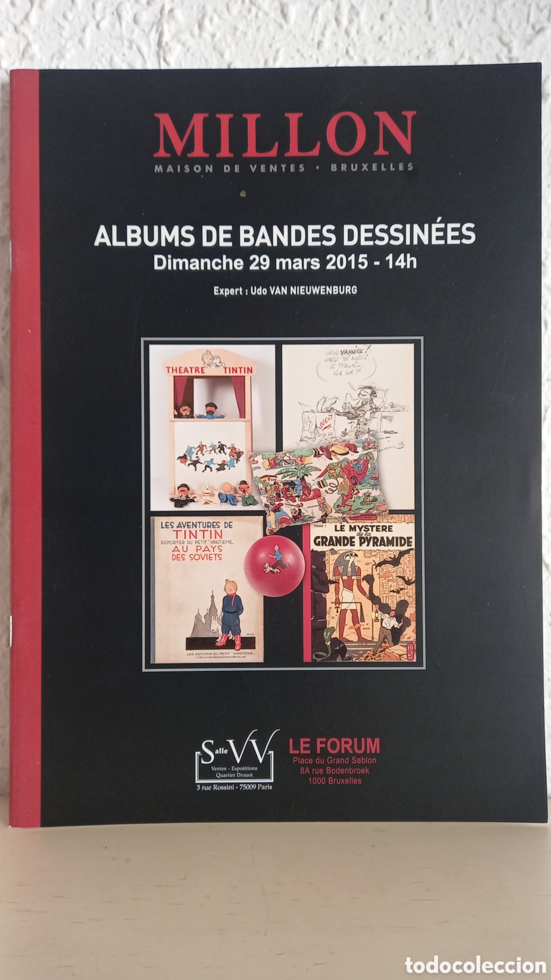 C&oacute;mics: Tintin y otros. Cat&aacute;logo Subastas Million. Bruselas 2015