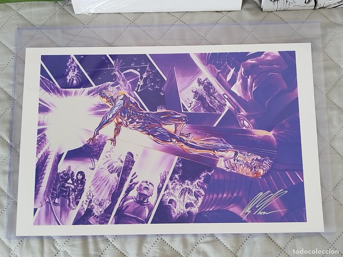 C&oacute;mics: Print de Silver Surfer. Firmado por Alex Ross. Exclusive Lake Como Comic Festival