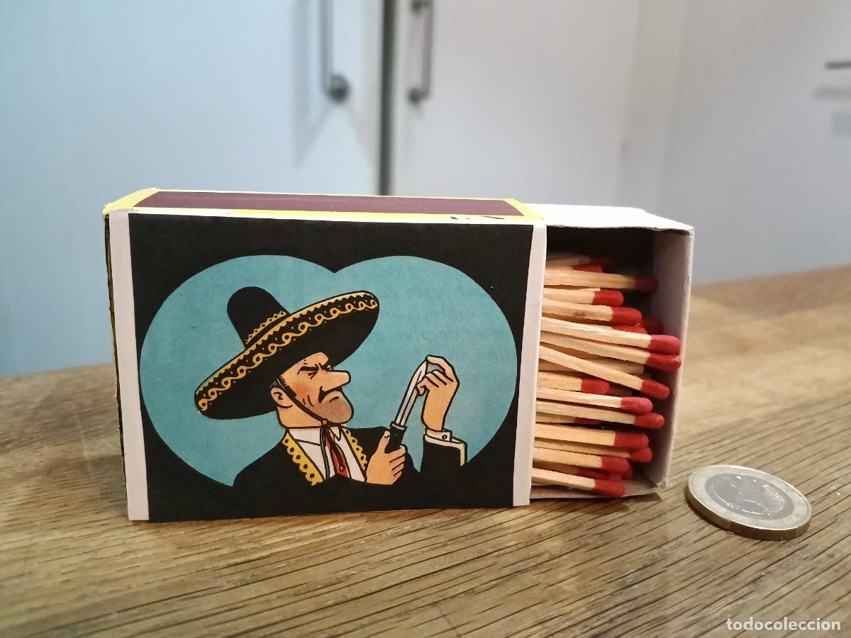 Comics: Caja de cerillas. Gran tama&ntilde;o. Artesanal. Las 7 bolas de cristal. Tint&iacute;n. Dos caras.