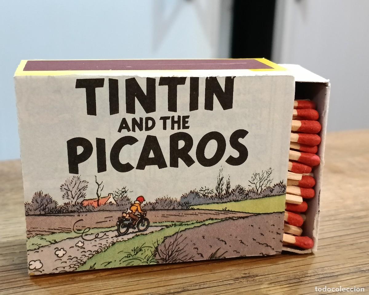 C&oacute;mics: Caja de cerillas. Artesanal. Gran tama&ntilde;o. Tint&iacute;n y los P&iacute;caros. Primera y &uacute;ltima vi&ntilde;eta.