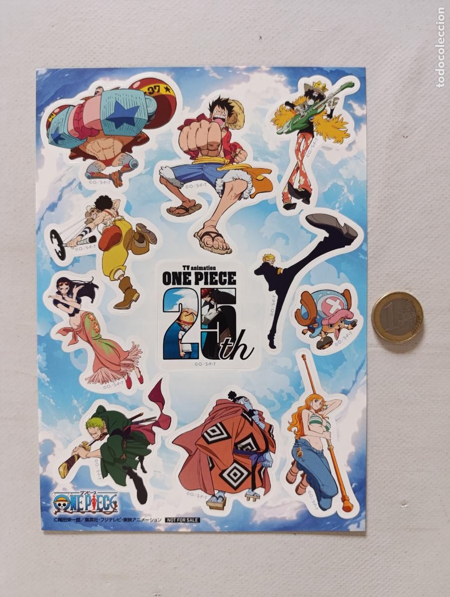 C&oacute;mics: LAMINA DE PEGATINAS ONE PIECE 25 ANIVERSARIO - JAPON - NUEVO (HV1)