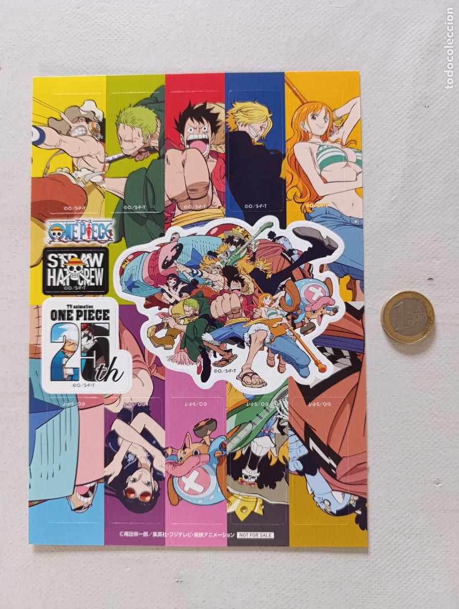 C&oacute;mics: LAMINA DE PEGATINAS ONE PIECE 25 ANIVERSARIO - JAPON - NUEVO (GQ#)