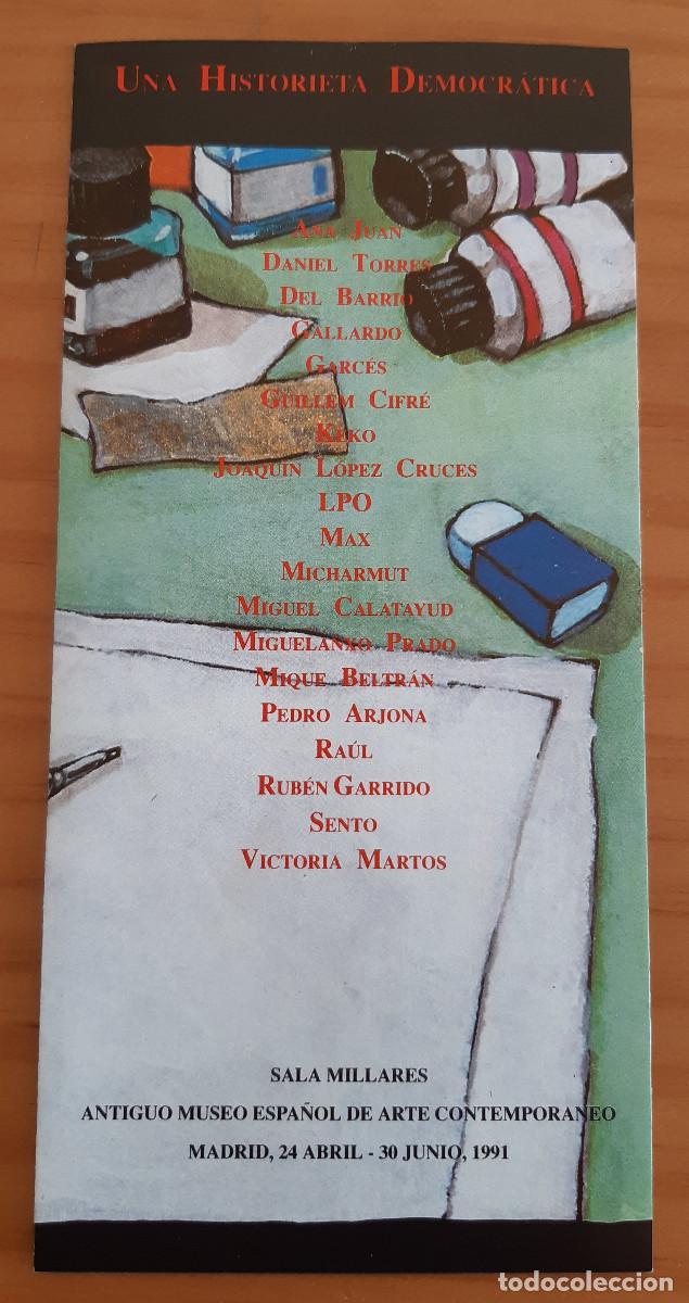 C&oacute;mics: UNA HISTORIETA DEMOCR&Aacute;TICA - FOLLETO - TR&Iacute;PTICO - 21 X 10 CMS. - SALA MIRALLES - PERFECTO ESTADO