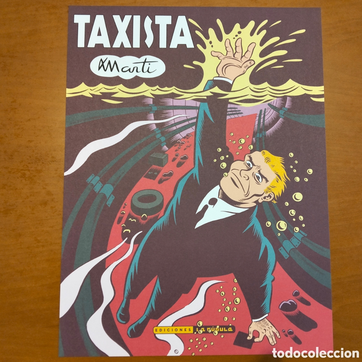 C&oacute;mics: L&aacute;mina - Cartel de las historietas de TAXISTA, de Mart&iacute; Riera Ferrer, Ediciones La C&uacute;pula