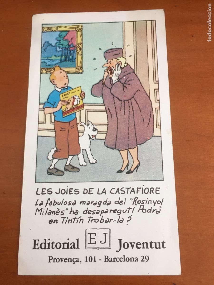 C&oacute;mics: TINTIN LES JOIES DE LA CASTAFIORE EDITORIAL JUVENTUD FOLLETO PUBLICITARIO ORIGINAL DE EPOCA